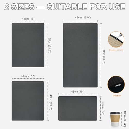 Dish Drying Mats for Kitchen Counter, Waterproof Coffee Mat for Countertop, Under Sink Mats, Coffee Bar Mat Accessories - size: 12" x 19"