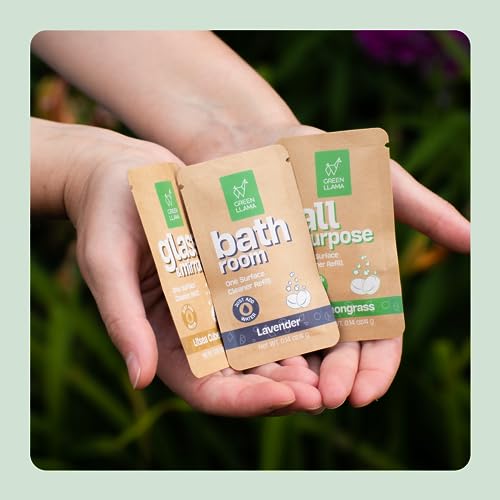 Green Llama Eco-Friendly Cleaning Tablet Variety Pack - Multi-Surface, Glass & Bathroom Cleaner Refills, Compostable, Plant-Based, Family & Pet Safe - Sample Pack with 6 Tablets - style: SP(2 each)