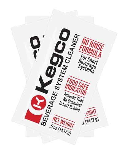 Kegco No-Rinse Cleaner for Beverage Systems - Fifteen 0.5 oz. Packets - size: 15 Packets