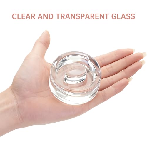 2Pcs Fermentation Glass Weights for Wide Mouth Jars - Pickle Bottles with Sealing Lids for Efficient Fermenting - Durable, Transparent Fermenting Lids and Weights for Sauerkraut (E Elliptical) - size: E Elliptical