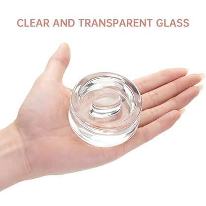4Pcs Fermentation Glass Weights for Wide Mouth Jars - Pickle Bottles with Sealing Lids for Efficient Fermenting - Durable, Transparent Fermenting Lids and Weights for Sauerkraut, Kimchi (E Elliptical) - size: E Elliptical