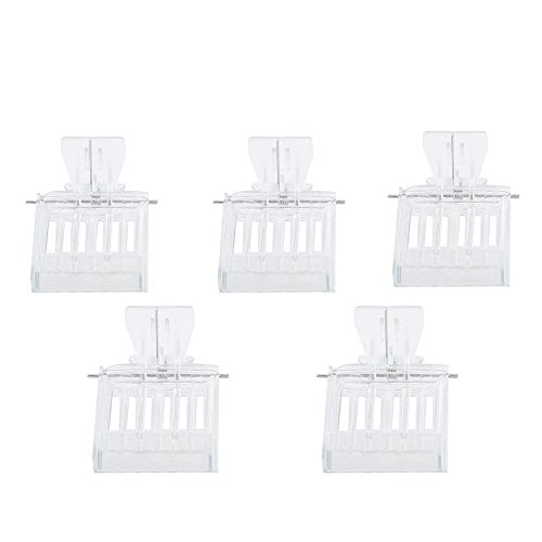 GLOGLOW 5-Pack Transparent Bee Cage Catcher for Queen Marking Hive Inspection & Bee Management Plastic Beekeeping Tool