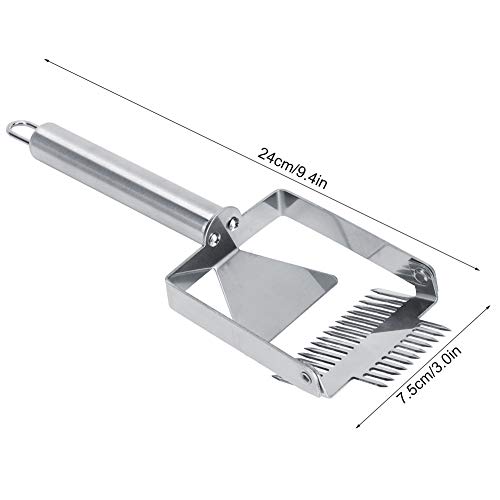 Tyenaza Honey Fork, Double Needle Stainless Steel Beehive Uncapping Fork Scraper Shovel Beekeeping Beekeeper Tool