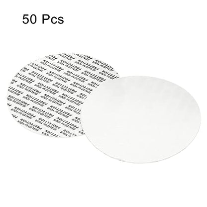 PATIKIL 70mm/2.76" Foam Lid Liner, 50Pack PS Foam Resistant Tamper Pressure Sensitive Seal for Bottle Cap Liners Seals, White - size: 70mm