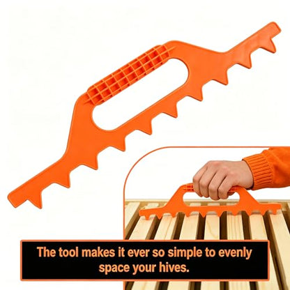 Frame Spacer for Beehives, Bee Frame Spacer Tool, Frame Spacer for Bee Hive, Plastic Beehive Spacing Tool, Honeycomb Frame Spacing Maintainer for Beekeepers (Blue-7 Frame) - color: Blue-7 frame