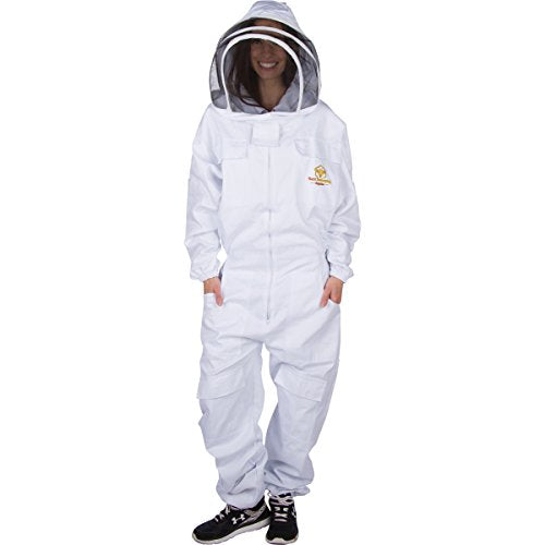 Beekeeping Suit and Bee Family Stickers - Metal Zippers - size: Small