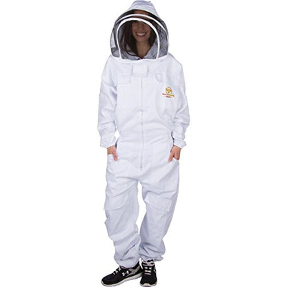 Beekeeping Suit and Bee Family Stickers - Metal Zippers - size: XX-Large