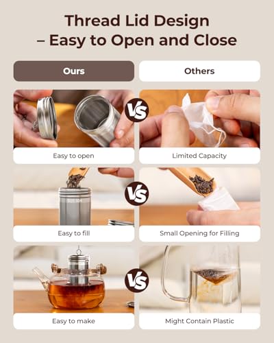 2 Pack Reinmoson Large Tea Infuser for Loose Tea & Spice Ball for Cooking | 2.1” x 2.9” Extra Fine Mesh Large Tea Strainers, 304 Stainless Steel Loose Leaf Tea Steeper for Black Tea, Rooibos, etc - size: Large