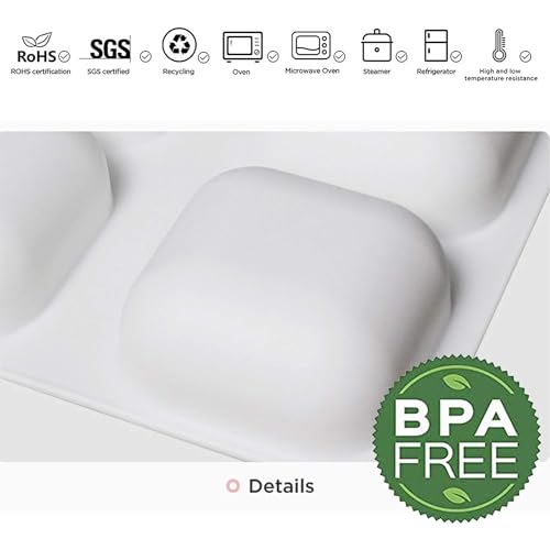 OCPO KITCHEN Square Silicone Mold for Baking Mousse Cake, 3D Silicone Mold for Baking Cheese Cakes Dessert Pastry Chocolate Pudding Ice Cream Handmade Soap Mold (8-Cavity) - style: Square (8-Cavity)