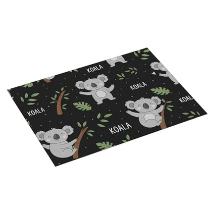 Cute Koala and Leaf Dish Drying Mat for Kitchen Counter Microfiber Absorbent Reusable Washable 18x24in - color: Cute Koala And Leaf