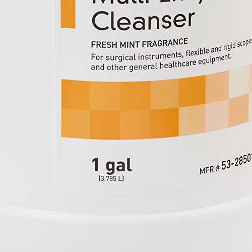 McKesson Multi-Enzymatic Cleanser for Surgical Instruments & General Healthcare Equipment, 1 Gallon [Pack of 1] Fresh Mint
