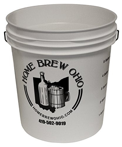 Home Brew Ohio 7.9 Gallon Fermenting Bucket with Grommeted Lid and Three-Piece Airlock