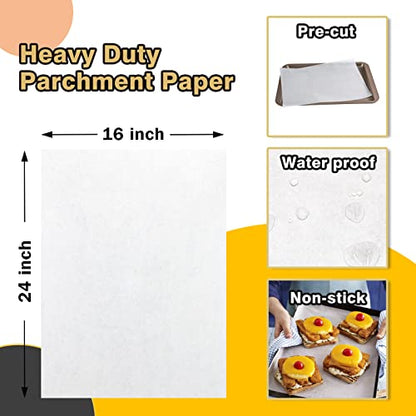 Cuffie in-Ea katbite in-Ear Earbuds Pack of 500 Parchment Paper, 40.6 x 61 cm Baking Paper, Durable and Non-Stick Parchment Paper, Pre-Cut Parchment Paper - size: 16"x24"-500