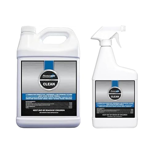 PermaSafe CLEAN 1-Step Disinfectant, Deodorizer & All-Purpose Cleaner Virtual Bundle (32oz Spray + 1 Gallon Refill) | Multi-Surface Sanitizer for Hard, Soft & Food Contact Surfaces