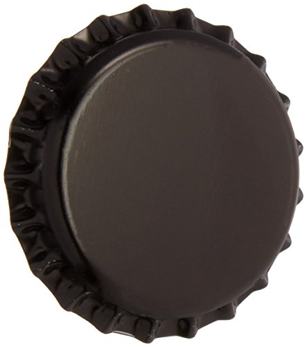 144 Oxygen Absorbing Beer Bottle Caps, 26mm US Standard size Pry-off Black Crown Caps for Homebrew, PVC Free Caps for Beer Bottles - color: Black