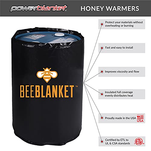 Powerblanket BB55-240V Honey Heater Bee Blanket 55 gal Drum Heating Blanket 240V, 800W, 240V - size: 55-Gallon, style: 240 V