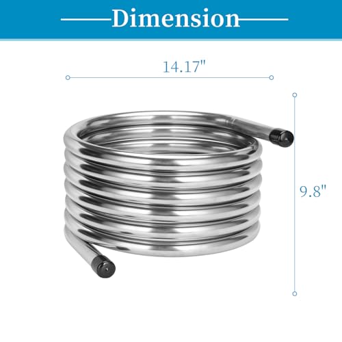 Vigorous Wort Chiller, 1-1/4" x 20 Ft Food Grade 304 Stainless Steel Coil, Water Chiller for Ice Bath Beer Brewing Tubing Coil, Stainless Steel Immersion Chiller - size: 1-1/4" x 20 Ft Wort Chiller