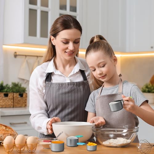 Magnetic Measuring Cups, 5 Stainless Steel Nesting Measuring Cup Set for Measuring Dry or Liquid Ingredients - style: Magnetic-5PCS