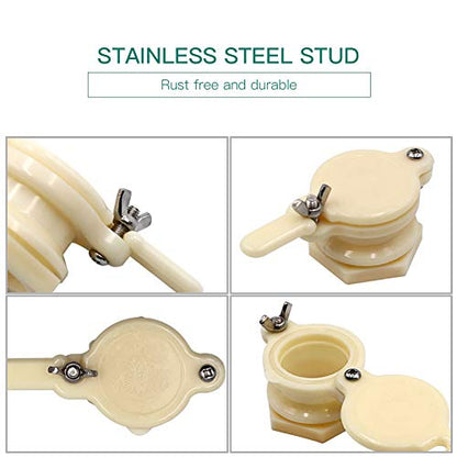 Honey Gate Valve 2pcs Extractor Tap for Honey Bucket Spout Beekeeping Honeycomb Bottling Tools