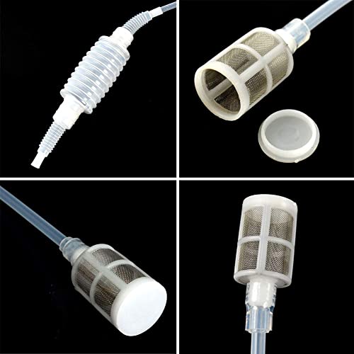 Syphon Tube for Brewing, Homemade Brew Syphon Tube Pipe Hose Wine Beer Making Tool Kit For Home Brew Wine Beer Making Siphon Filter Plastic Soft Tube - 6.6 ft/2 meters (White)