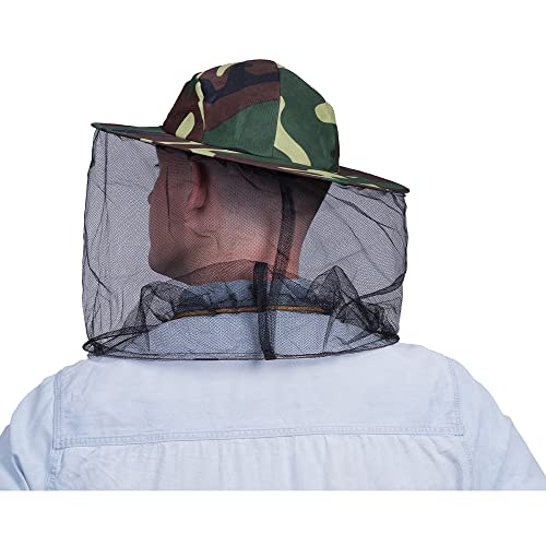 2 Pack bee Beekeeping Beekeepers hat with Veil net Netting Fishing Camping Hood Cap Fly Mosquito mesh Hats for Men Women Kids | 2Pcs Polycotton Nylon,Foldable Packable Camo,Brim Lightweight Sturdy,Beekeeping Halloween,Men Women Bug Gnat Protection