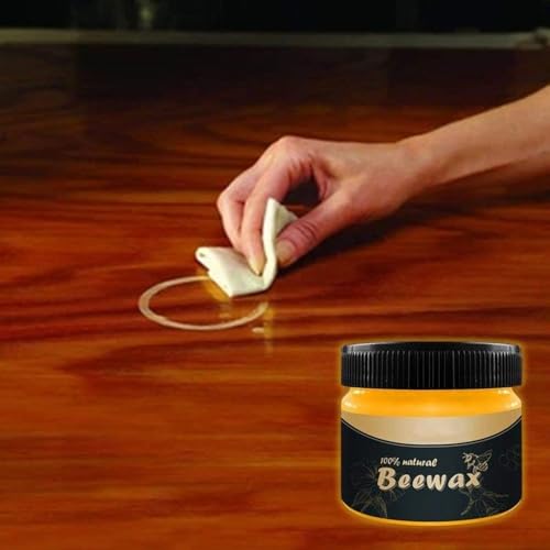 Wood Seasoning Beeswax,Beeswax Furniture Polish(2 Pack) | Natural Traditional Beeswax Polish Wood Furniture Cleaner for Doors,Tables,Chairs and Floors