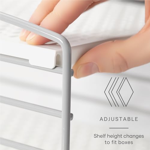 YouCopia UpSpace Cabinet Box Organizer, Adjustable Kitchen and Pantry Shelf for Plastic Wrap and Foil Storage, Extra Large, White (Pack of 6) - size: Large Classic (Pack of 6)