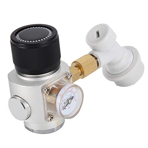 Homebrew CO2 Regulator Mini Keg Gas Regulator Corny Keg Heavy Duty 0-30 PSI Aluminum with Gas Lock Disconnect for Portable Draft Beer Dispensing