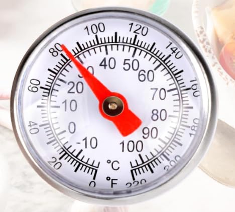 Silver Meat Thermometer for Grilling, Food Thermometer for Cooking, Milk, Kitchen Instant Read Thermometer, Pocket Thermometers Food Temperature Probe, Thermometers and Timers