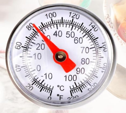 Silver Meat Thermometer for Grilling, Food Thermometer for Cooking, Milk, Kitchen Instant Read Thermometer, Pocket Thermometers Food Temperature Probe, Thermometers and Timers