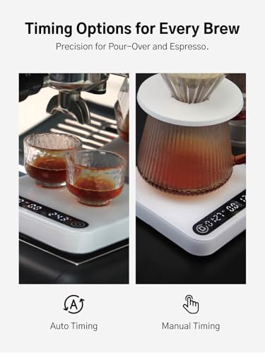 Coffee Brewing Control System – Coffee TDS Refractometer and Digital Scale with Timer, 0.02% Precision, 0.1g Resolution, Smart App, Rechargeable, Ideal for Pour Over and Espresso