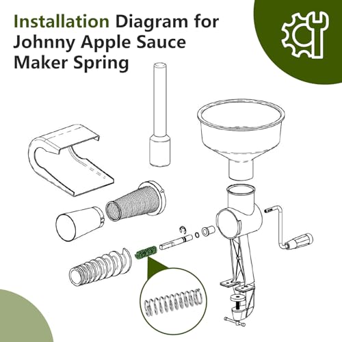 VKP250 Spring Compatible with Victorio Food Strainer, Replacement for Johnny Apple Sauce Maker Spring, Model 250 Clamp Based Food Strainer Spring