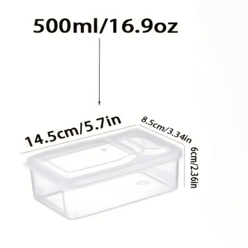 1pc Reusable Rectangular Cheese Storage Box with Hinged Lid Multi Purpose Refrigerator Container Food Storage