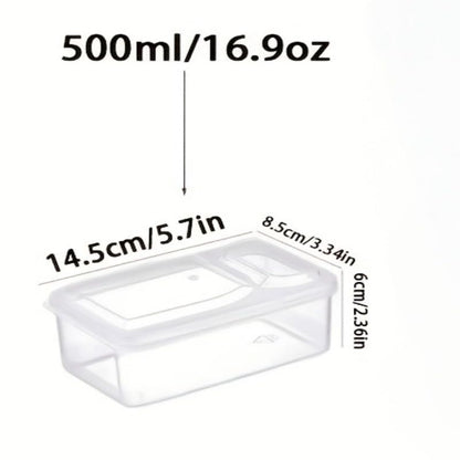 1pc Reusable Rectangular Cheese Storage Box with Hinged Lid Multi Purpose Refrigerator Container Food Storage