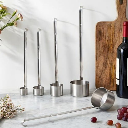 Wine Measuring Spoon Stainless Steel Wine Ladle Wine Dipper Spoon Beer Pouring Measure Spoon with Hook Ladle 25ML/50ML/125ML/250ML/500ML Kitchen Tools(500ML) - size: 500ML