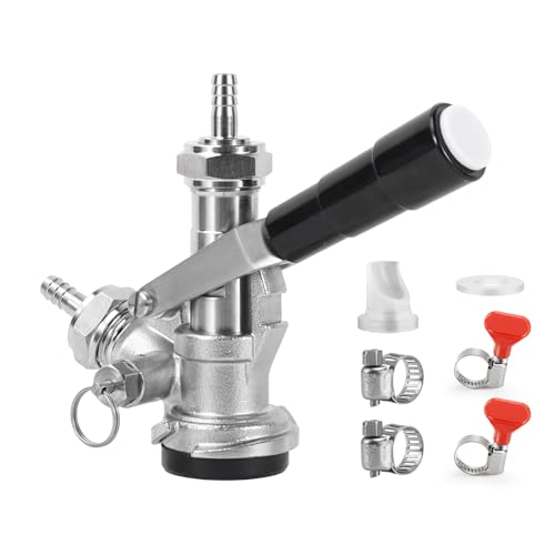 All 304 Stainless Steel Sankey Keg Coupler D System Sankey D Keg Coupler Beer Keg Coupler D System 5/16’’ Keg Coupler Barb US D Sankey Keg Coupler G5/8 Nuts D Type Keg Coupler Beer Tap for Keg | Heavy Duty, Foam-Free - size: 5/16’’Barb