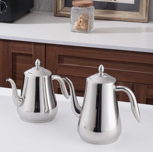 SANQIAHOME Stainless Steel Teapot with Infuser Silver 58Oz - size: 1.75 L