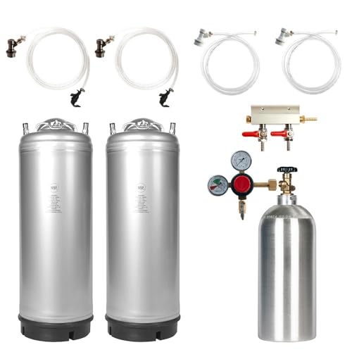 Dual 5 Gallon Keg Home Brew Kegerator Kit With CO2 Cylinder and All Accessories