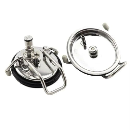 Keg Lid, Homebrew Beer Corny Keg Carbonation Lid with Ball Lock Gas Post + Hose Tube + 0.5 Micron Diffuser Stone
