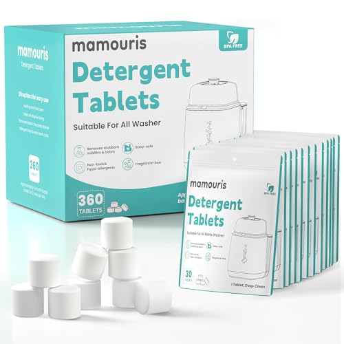360PCS Official Detergent Cleaning Tablets: for Baby Brezza Grownsy Papablic Momfann Bottle Washer - Baby Bottle Washer Tablets for All Brands Bottles Washers Machines - size: 1 Count (Pack of 360)