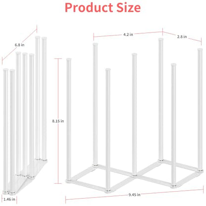 Collapsible Bottle Drying Rack, Baby Bottle Drying Rack, Foldable Cup Draining Holder, Retractable Reusable Silicone Bag Dryer with Non-Slip Bottom - Stainless Steel (White) - color: White