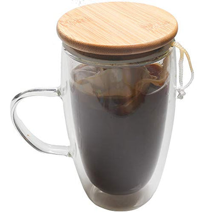 Tinnkee 2 Pack Cold Brew Coffee Bag,120 Micro Food Grade Nylon Ultra Fine Mesh, 8.6x5 inch Reusable Cold Brew Coffee Filter with Seamless Bottom, Coffee Maker