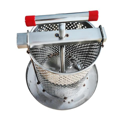 Mesh Honey Press Extractor Honey Extractor, Honeycomb Pressing Machine, Manual Stainless Steel Household Mesh Honey Extracting Equipment for Small Beekeeping, Fruit Wine and Juice Making