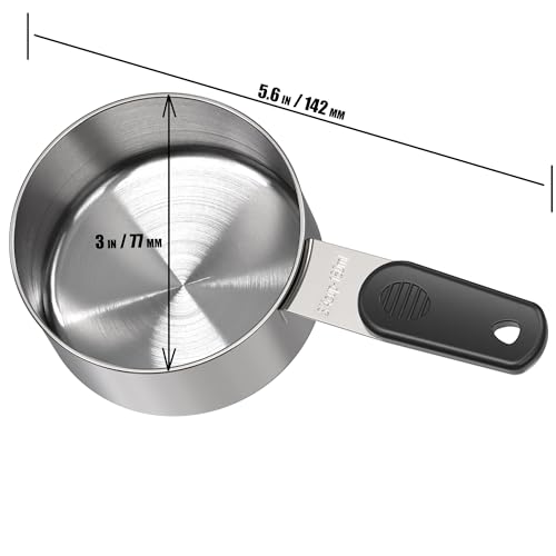 DOTINGHUX 3/4 Cup Magnetic Grips Stainless Steel Measuring Cup -1PCS - size: 3/4 cup