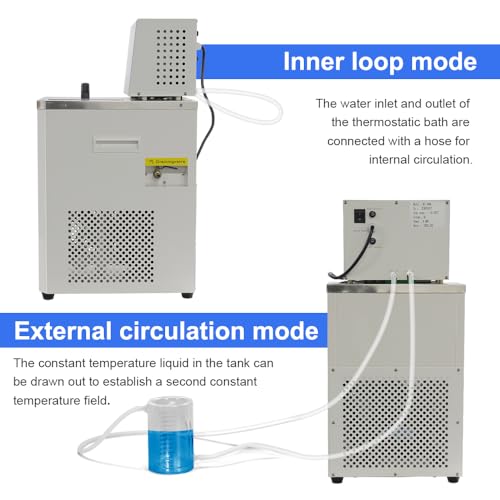 US In Stock -10℃ ~100℃ Laboratory Chiller Circulator 6L Chiller Lab Low Temperature Cooling Liquid Circulator Pump Chiller Lab Recirculating Chiller Water Bath Recirculating Water Cooling Chiller,110V
