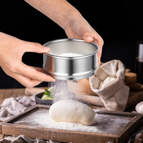 150 Mesh Lab Sieves 4" Diameter 304 Stainless Steel Wire Cloth Test Sieve for Industrial Laboratory Home - size: 150 mesh
