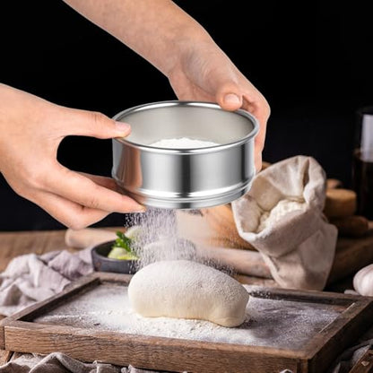 200 Mesh Lab Sieves 4" Diameter 304 Stainless Steel Wire Cloth Test Sieve for Industrial Laboratory Home - size: 200 mesh