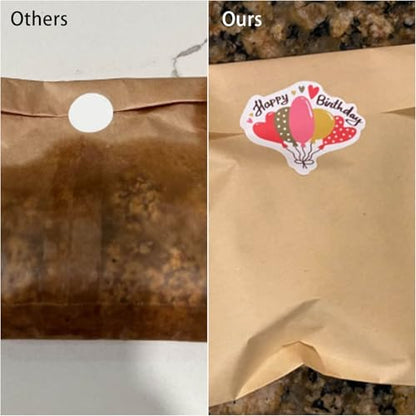 Kraft Paper Treats Bags - 200 Pcs Brown Flat Wax-lined Packing Bags for Bakery Cookies, Bread, Snacks (5.9 x 7.9 inch) - size: 5.9x7.9 inch-200pcs