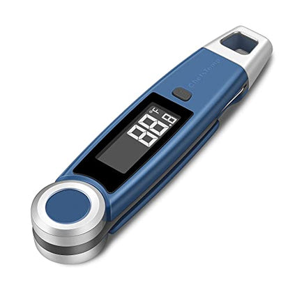 Finaltouch X10 Instant Read Digital Meat Thermometer NSF Certified Waterproof Professional for Cooking Grilling BBQ Baking Candy Oil with Rotating Probe and Backlit Display (Royal Navy) - color: Royal Navy
