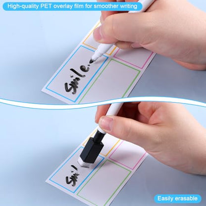 160 Pcs Dry Erase Labels, 2.4"x 1.2" Removable Dry Erase Stickers Waterproof Reusable Labels Easy Peel Off Sticky Notes for Storage Bins Whiteboard Refrigerator Food Containers Kitchen School Office